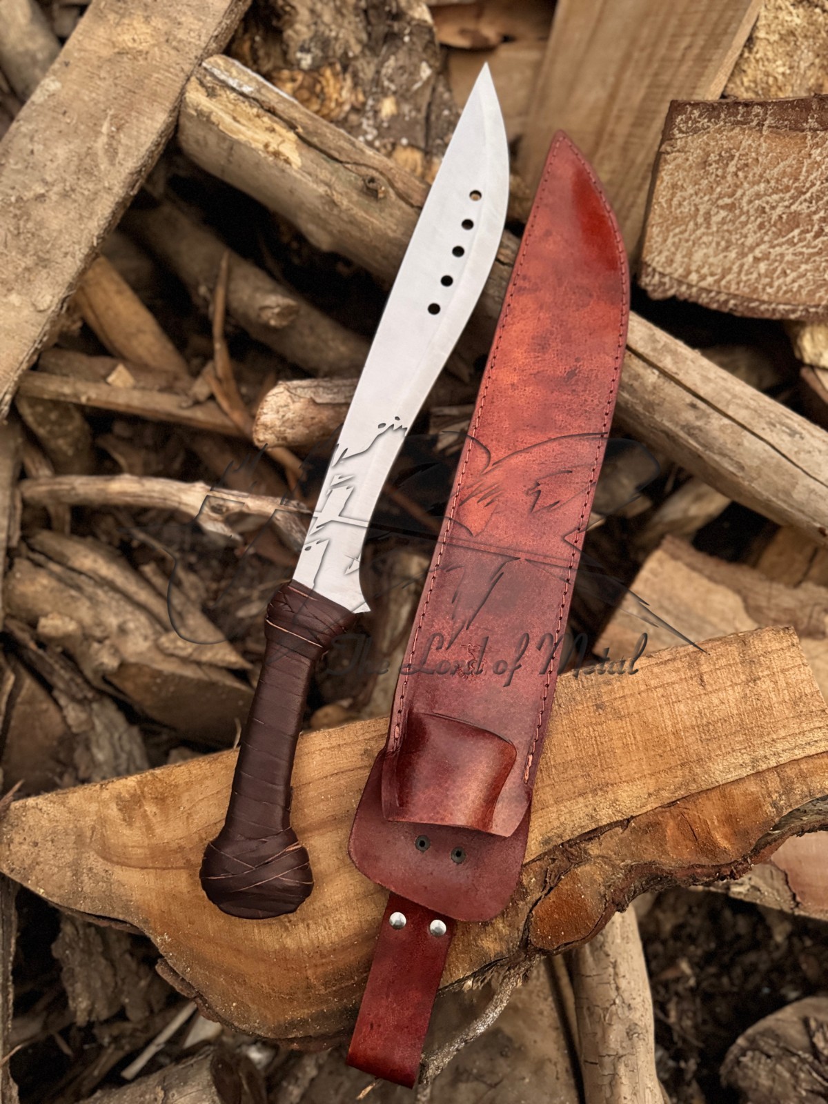 THE BOOK OF ELI MACHETE CUSTOM HANDMADE HIGH CARBON STEEL WITH LEATHER SHEATH