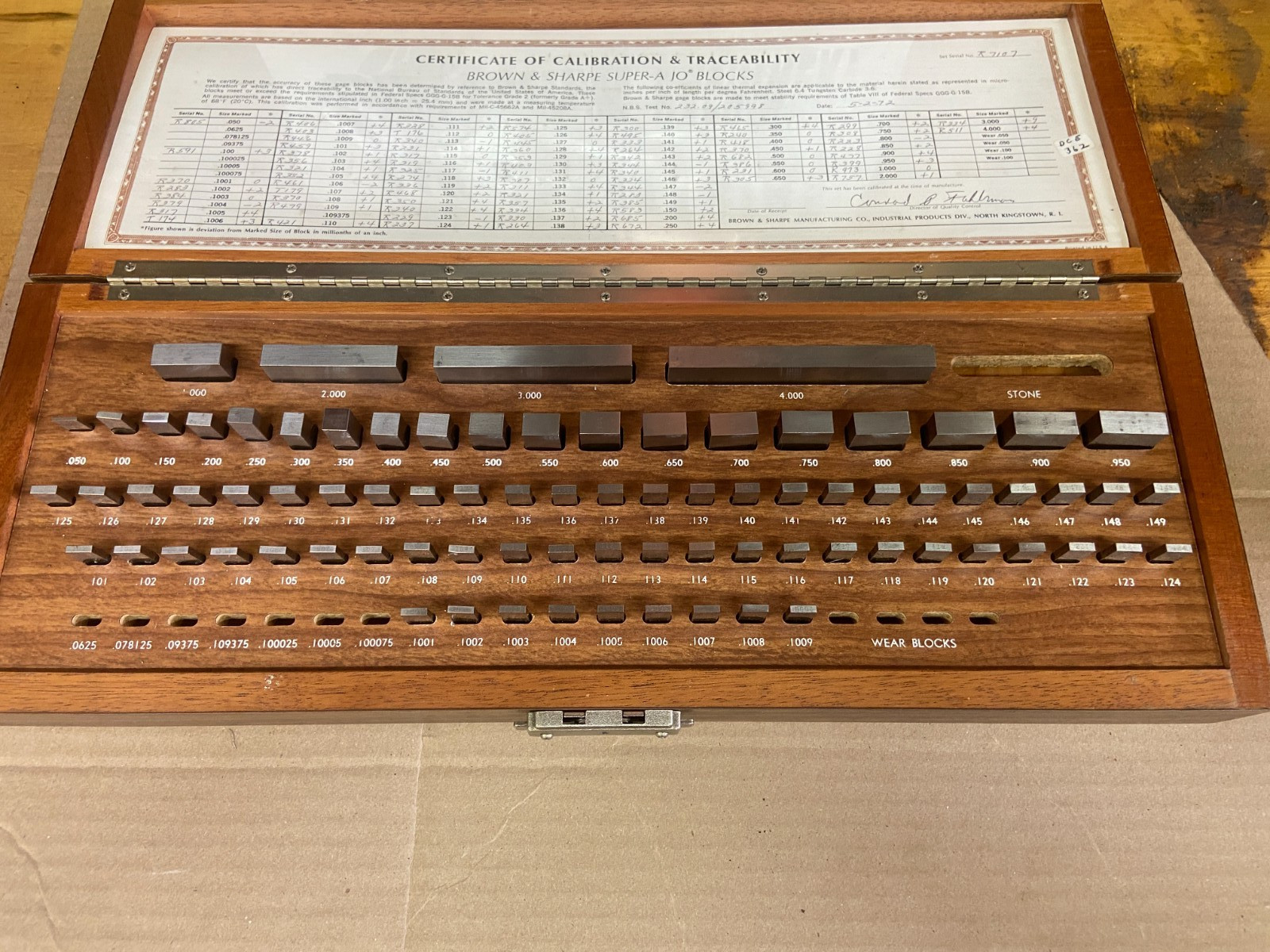 BROWN AND SHARPE 81 PC GAGE BLOCK SET .05-4.00