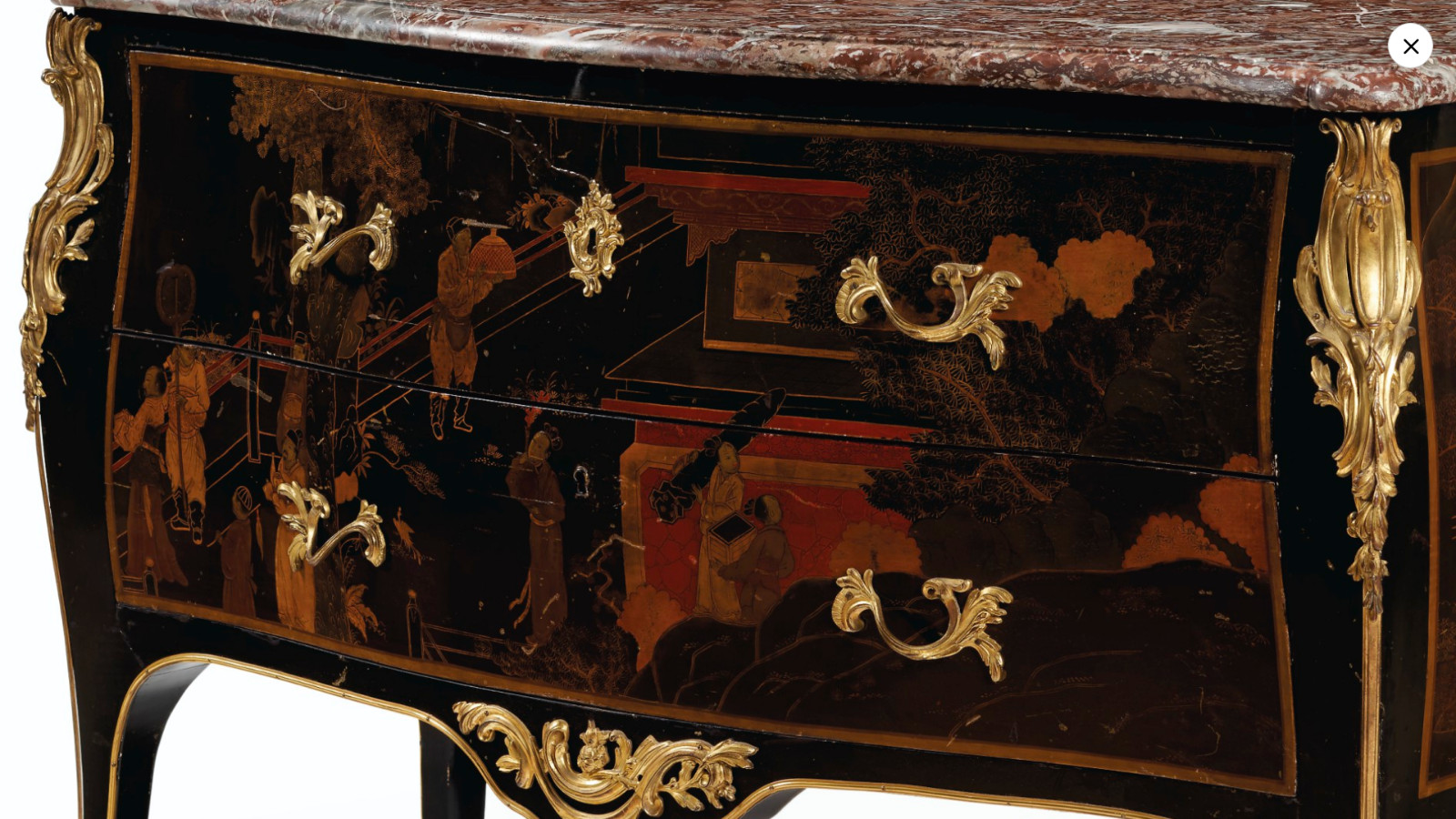 Louis XV Style Chinoiserie Lacquered Commode - Jeanselme of Paris