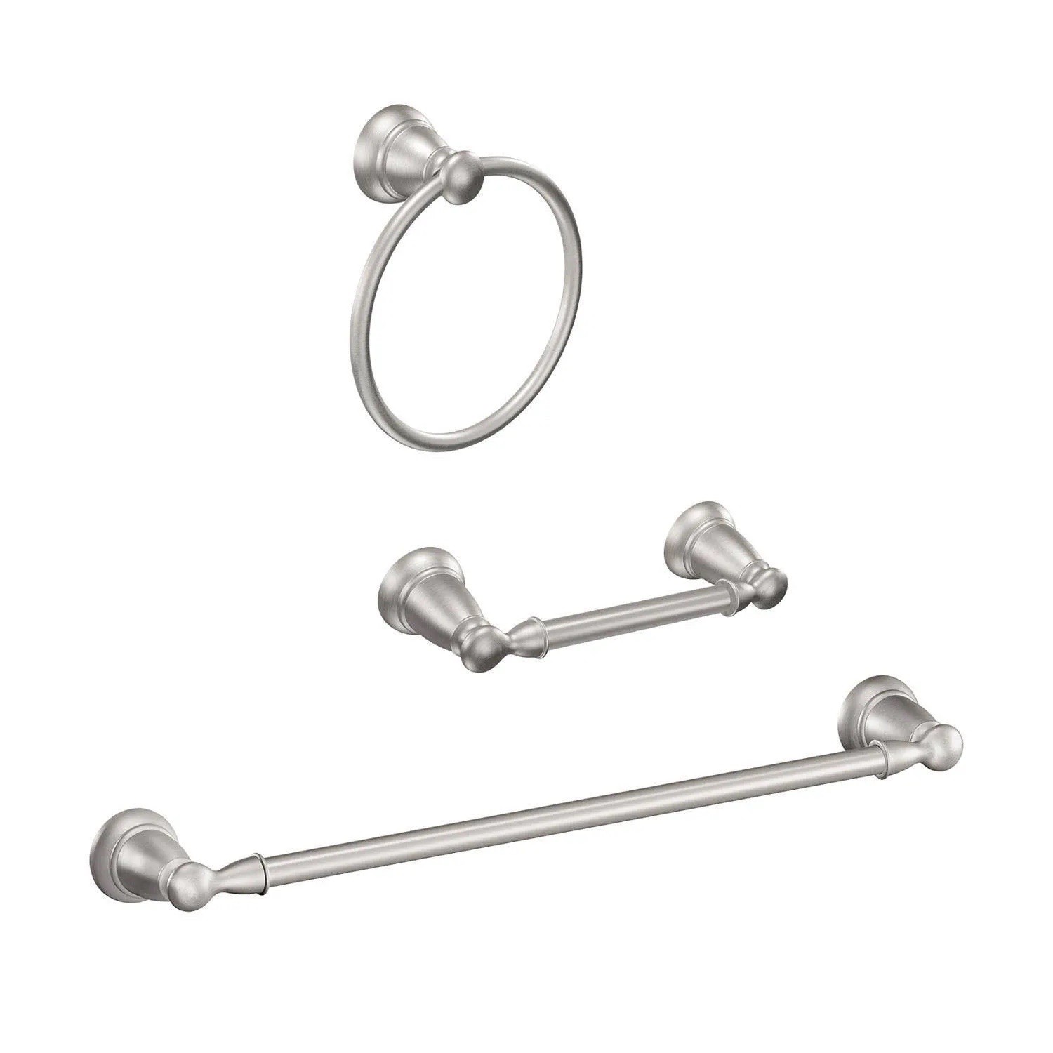 MOEN Banbury 3-Piece Bath Hardware Set Brushed Nickel (Y2633BN)