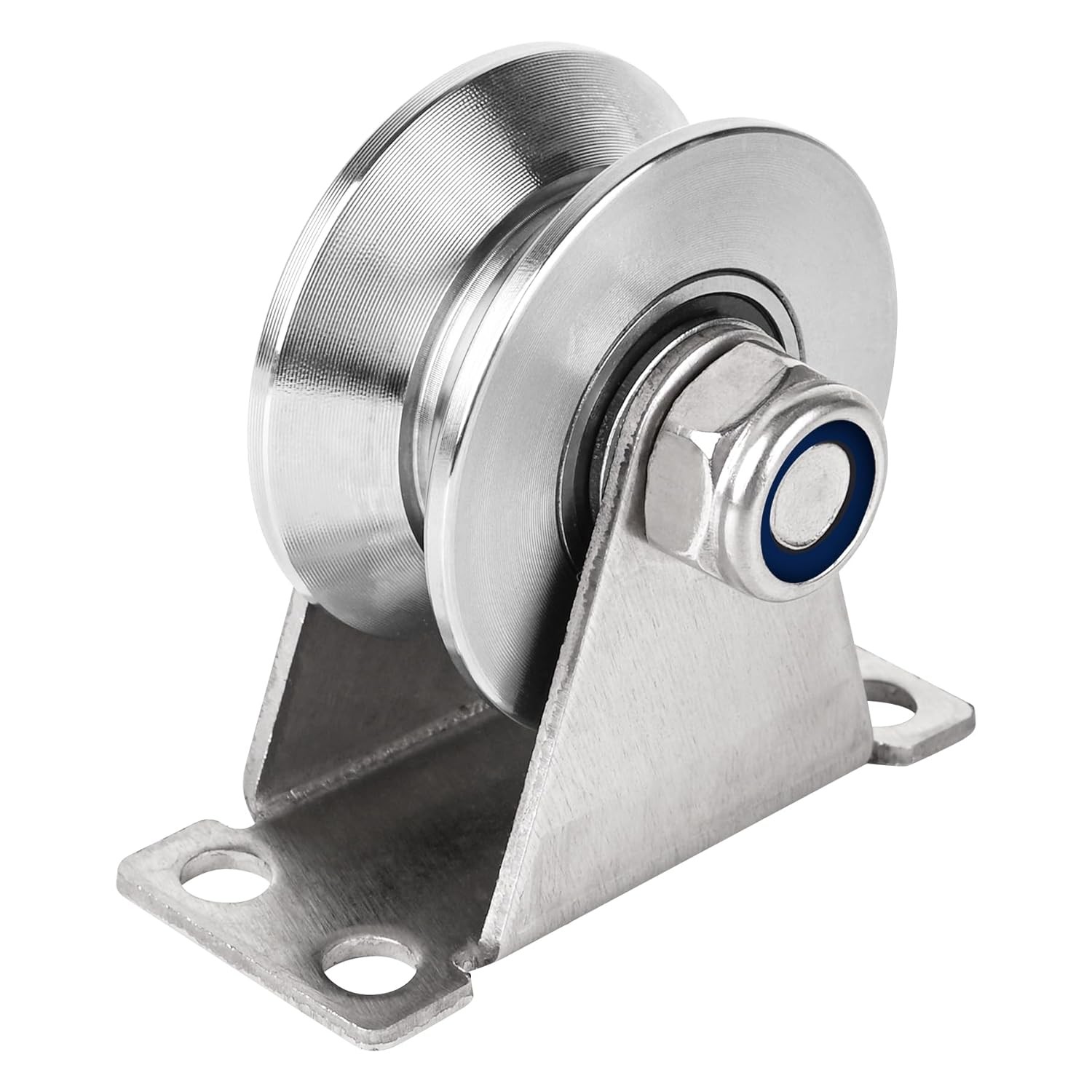 2.36'' 304 Stainless Steel V Groove Pulley Rope Cable Wire Pulley w/ Holes