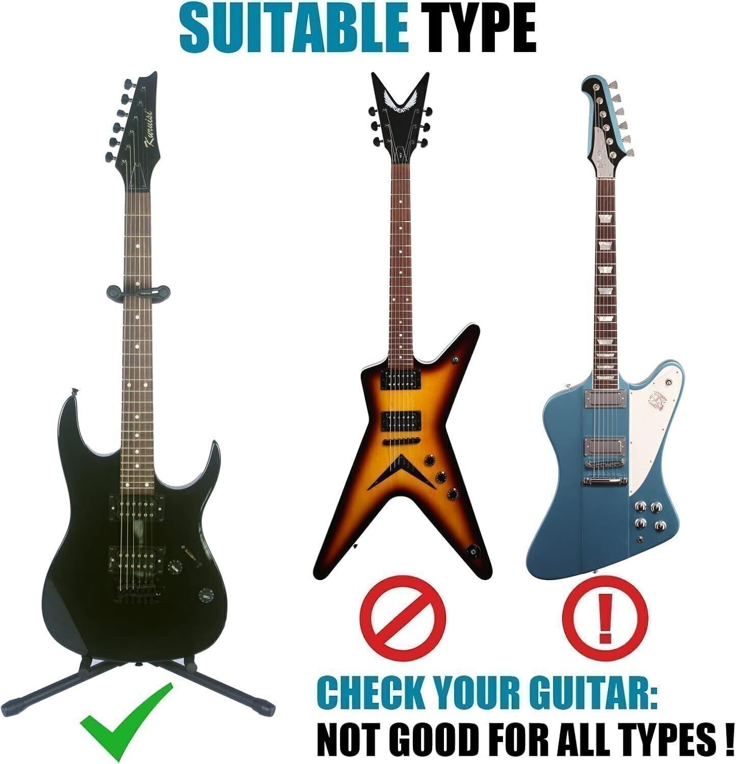 Floor Tripod Guitar Steel Stand Floor Tripod Guitar Stand Folding Vertical Gift