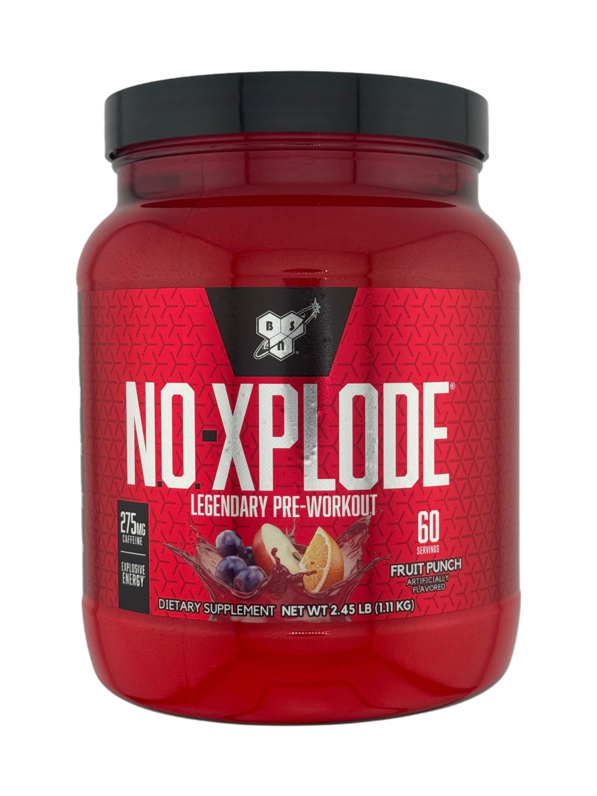 BSN NO-Xplode Pre-Workout Pump Nitric Oxide Booster 60 Servings Fruit Punch