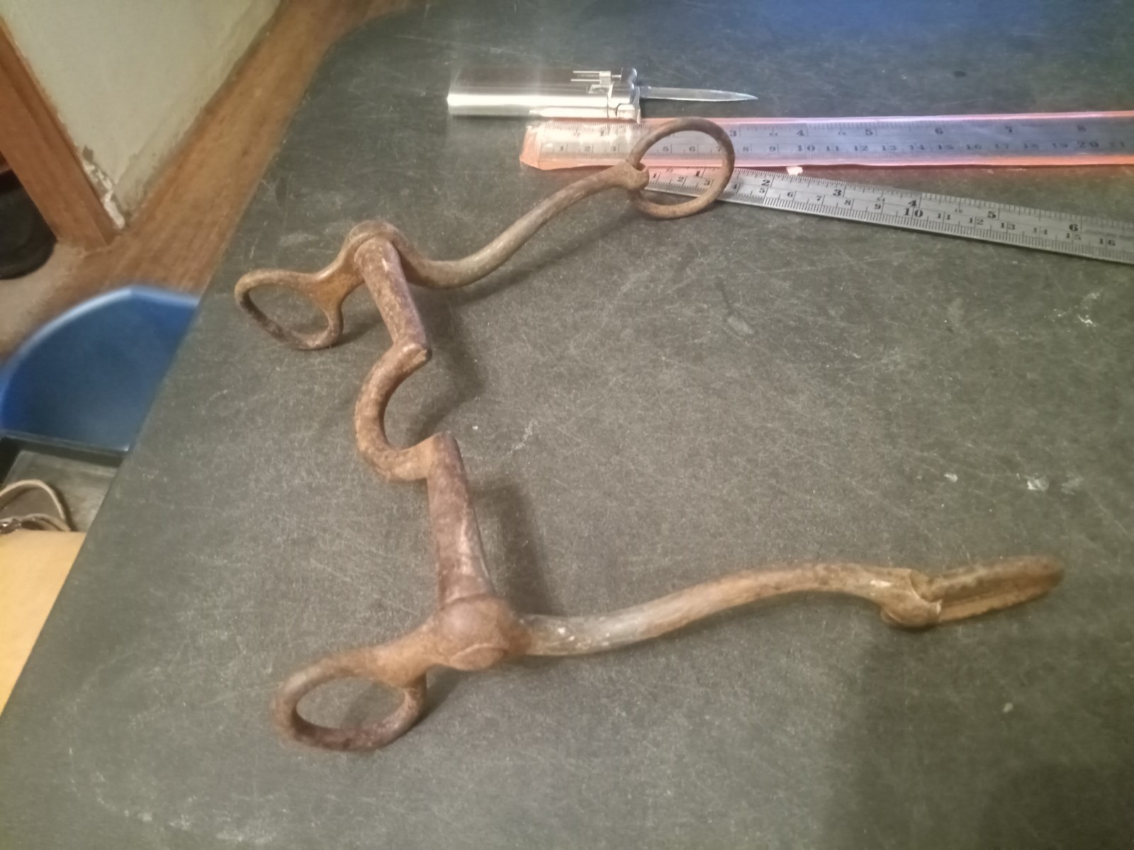 vintage Horse Bit iron 4 3/4 in mouth
