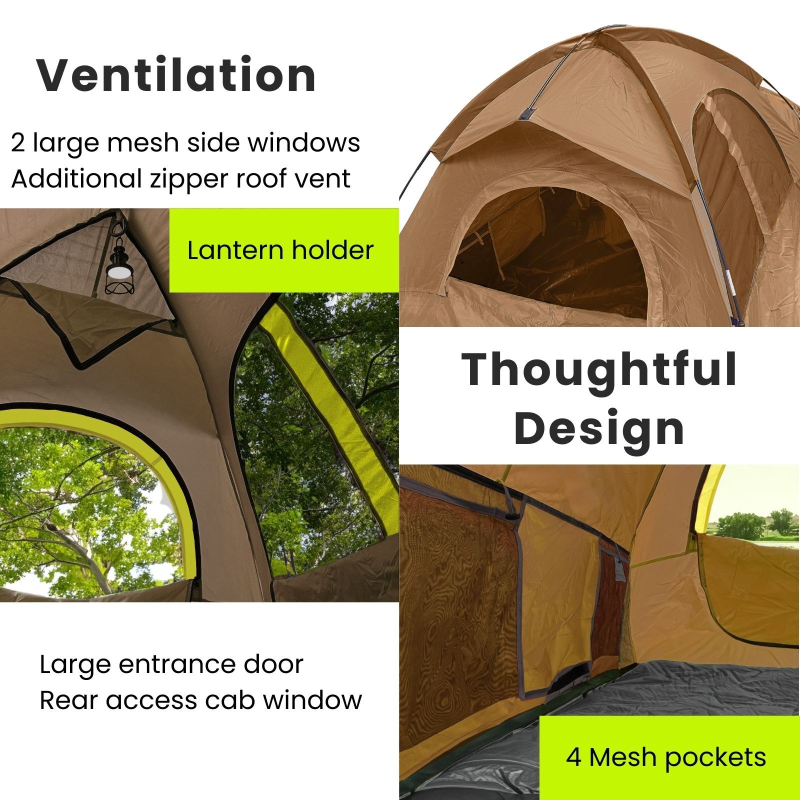 Waterproof Pickup Truck tent Full Size Truck 5.5'-5.8', 6.4'-6.7', 8'-8.2' Bed