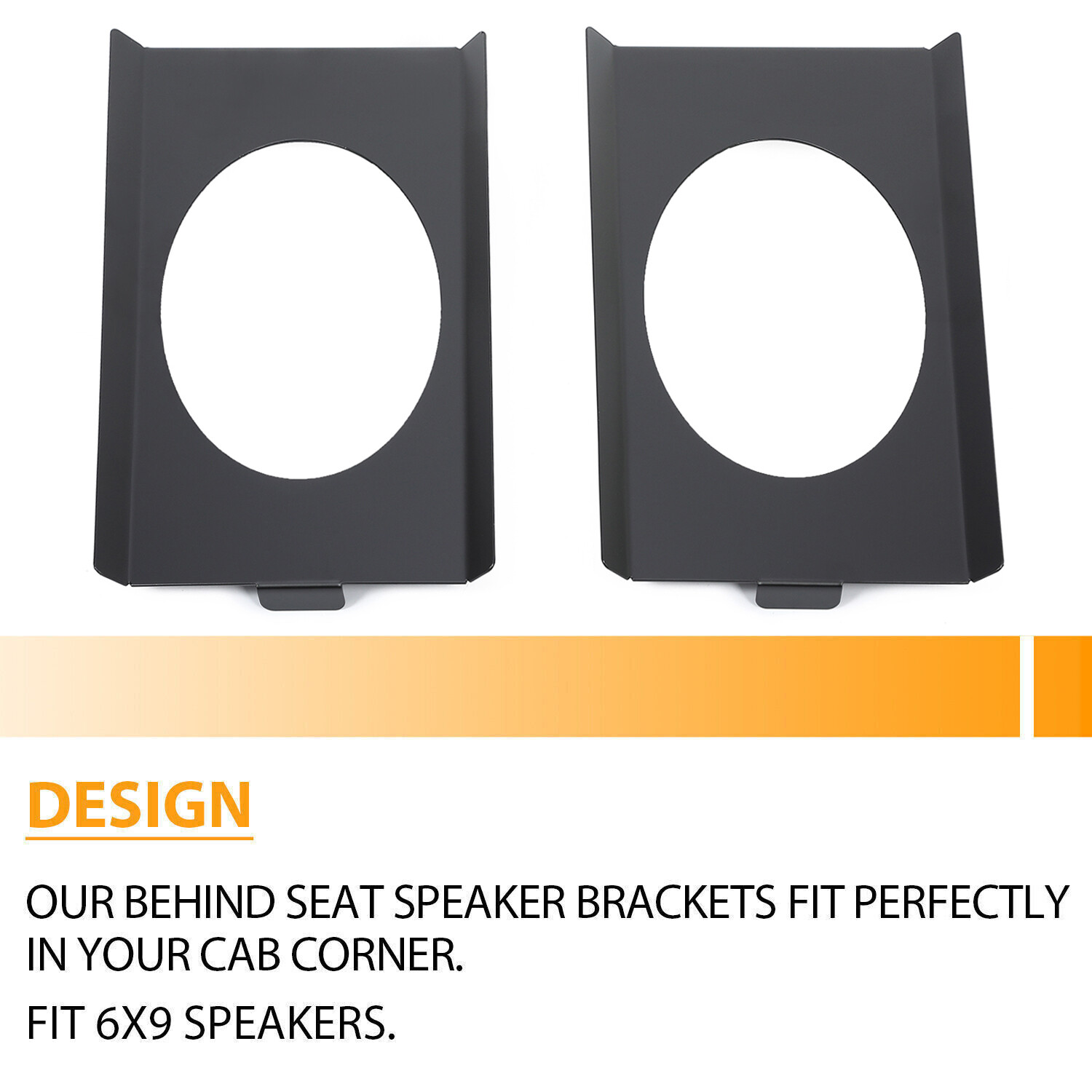 Behind Seat Speaker Brackets for 73-87 Chevy C10 Square body 6×9 Speakers NEW