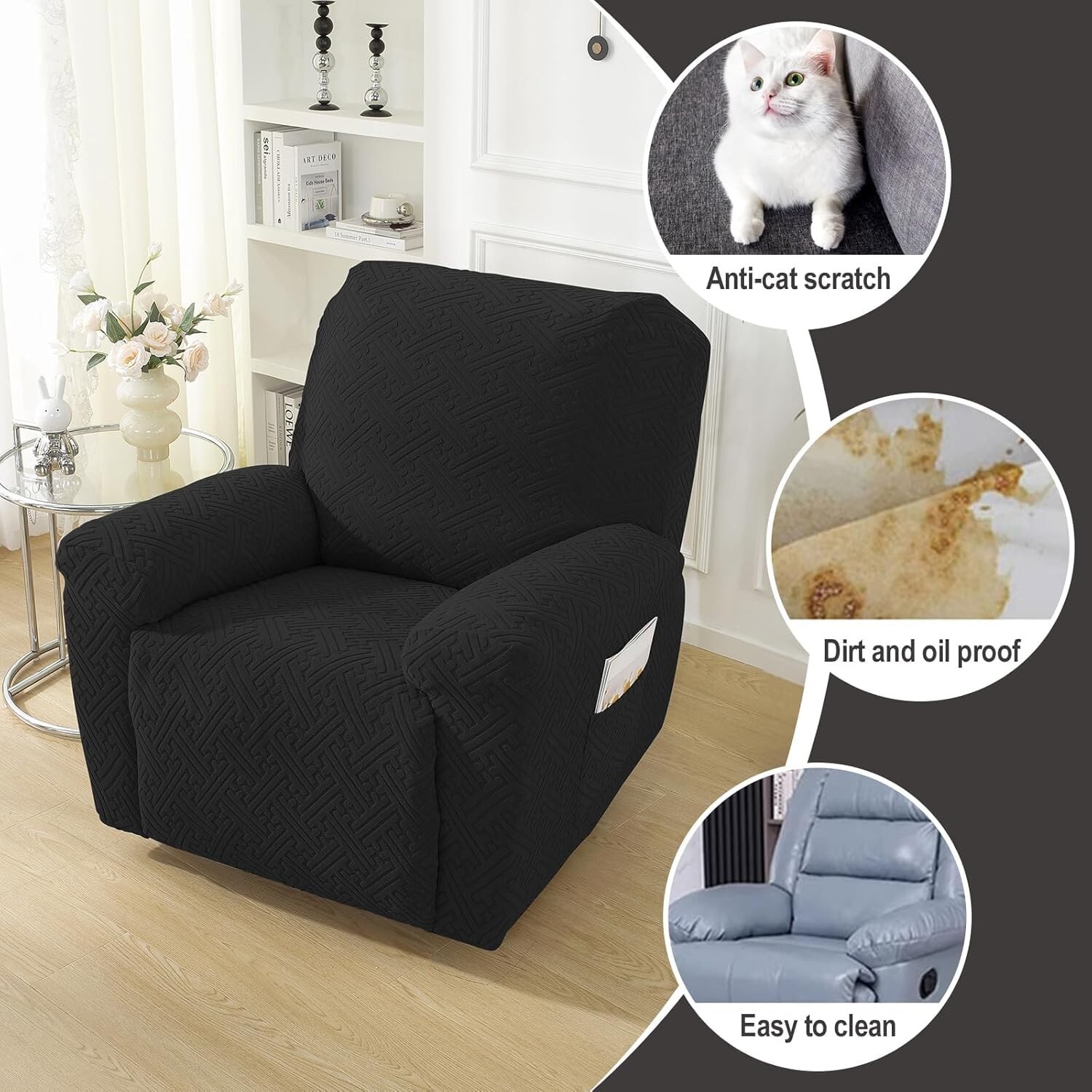 Recliner Sofa Covers Lazy Boy Relax Armchair Cover 1/2/3 Seater Sofa Protector
