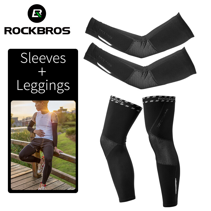 ROCKBROS Winter Thermal Warm Arm Warmers& Leg Covers Windproof for Riding Sports