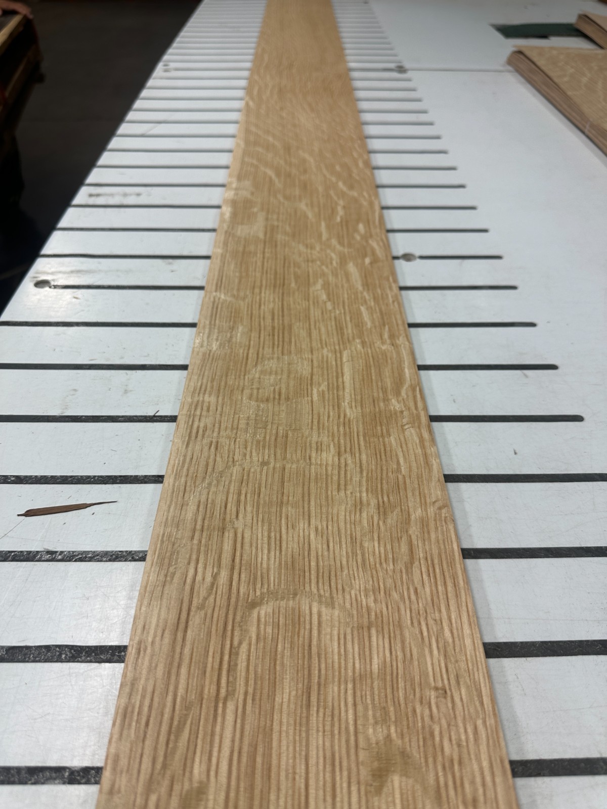 White Oak Flake Raw Wood Veneer 2 sheets 97" x 5.5'' 917N