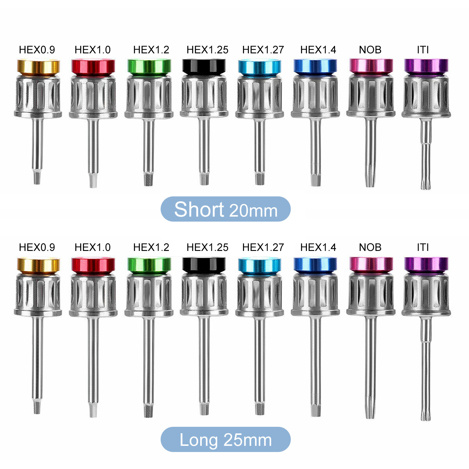 Llave dinamométrica carraca pilar implante dental 15-70 Ncm kit destornilladores