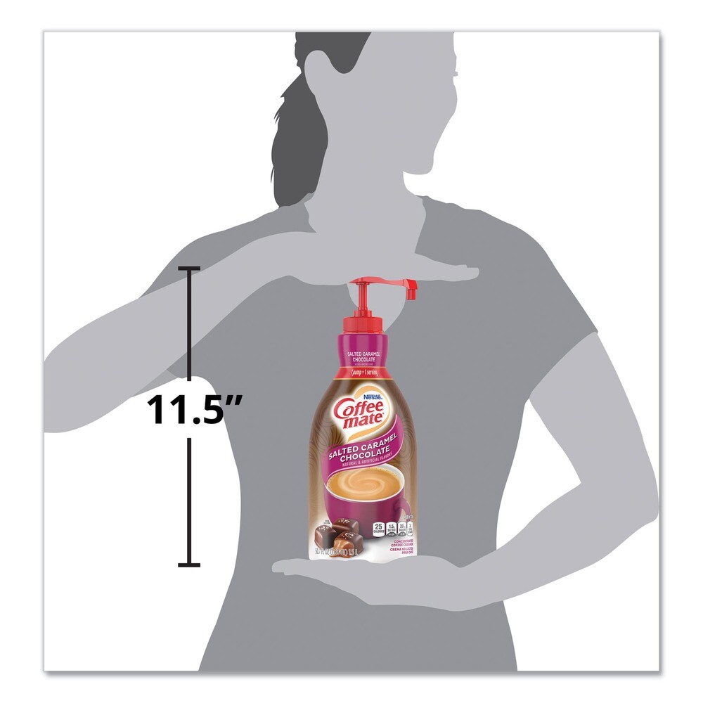 Coffee-mate 79976 Liquid Creamer Pump Bottle - Salted Caramel Chocolate New