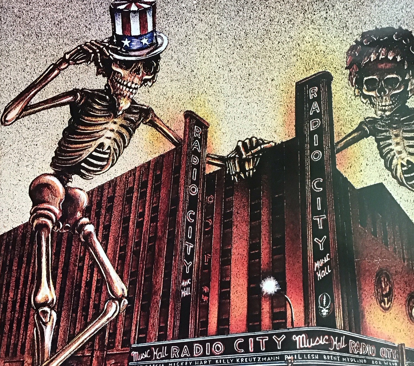 Grateful Dead Radio City Music Hall 1980 Reproduction Poster