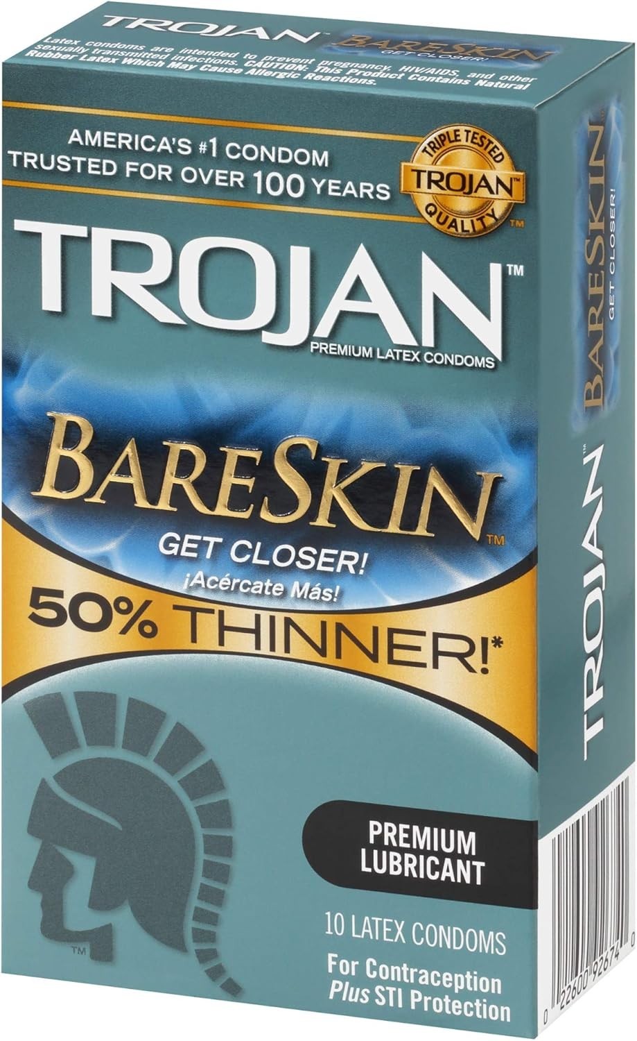 Trojan Sensitivity Bareskin Thinnest Sensitive Lubricated Latex Condoms-Exp 5/29