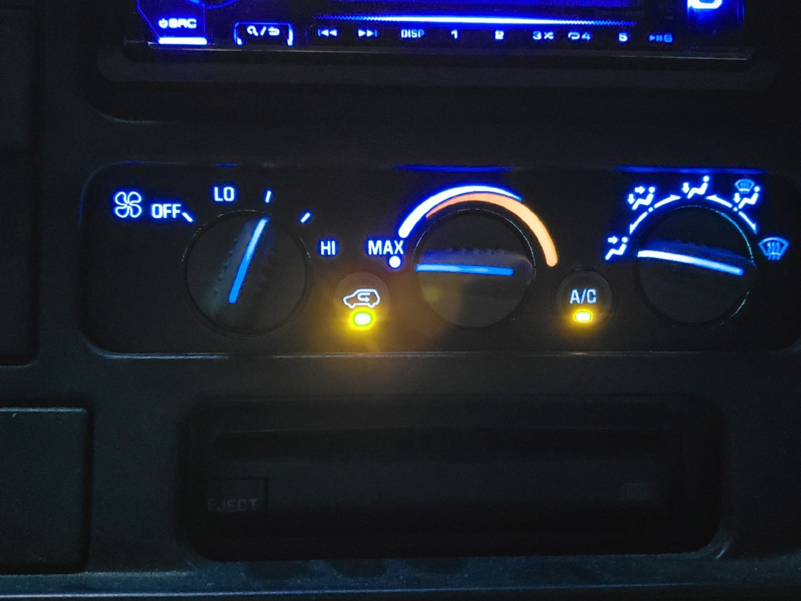 14 Royal Blue LED Kit For 1992-1999 Chevrolet Trucks Gauge Cluster & AC Controls