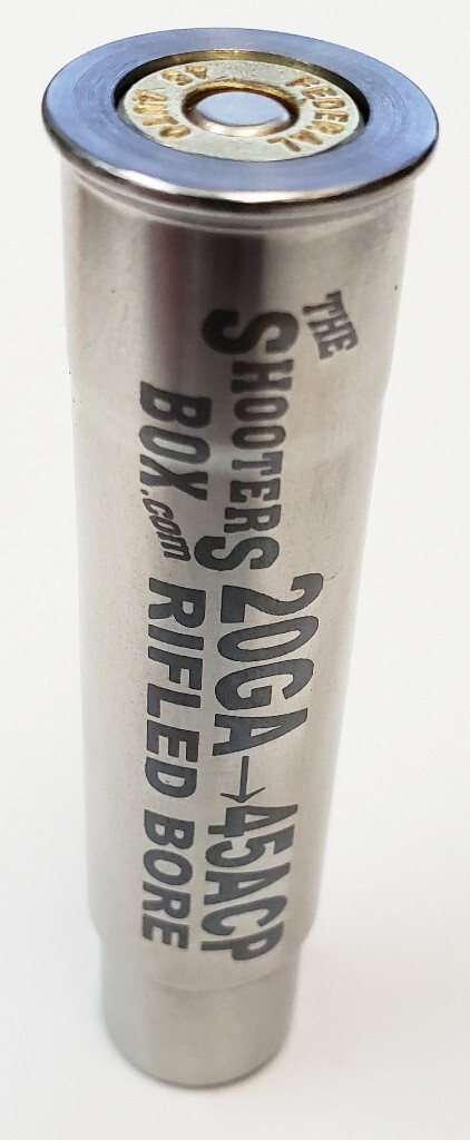 20GA to 45ACP RIFLED Shotgun Adapter - Chamber Reducer - Stainless - Free Ship!✅