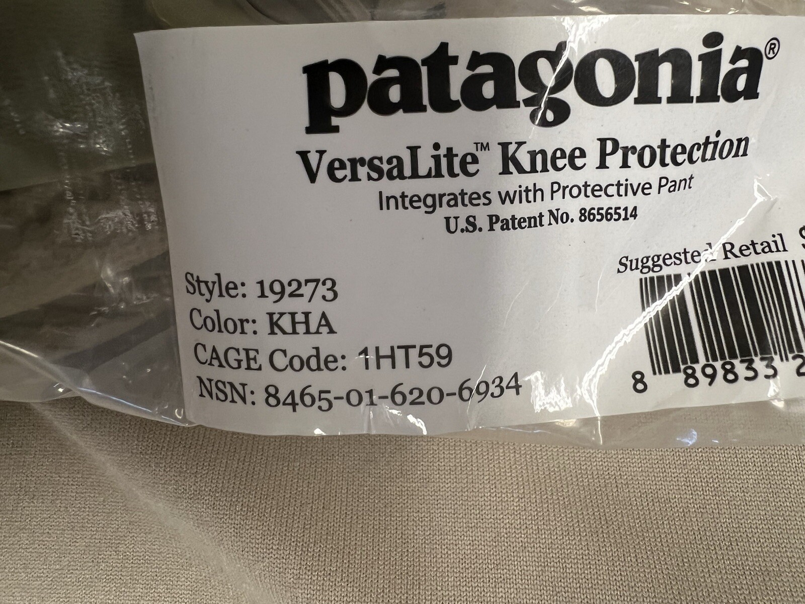 PATAGONIA VIKP VERSALITE INTEGRATED KNEE PROTECTION PADS LEVEL 9 New Socom