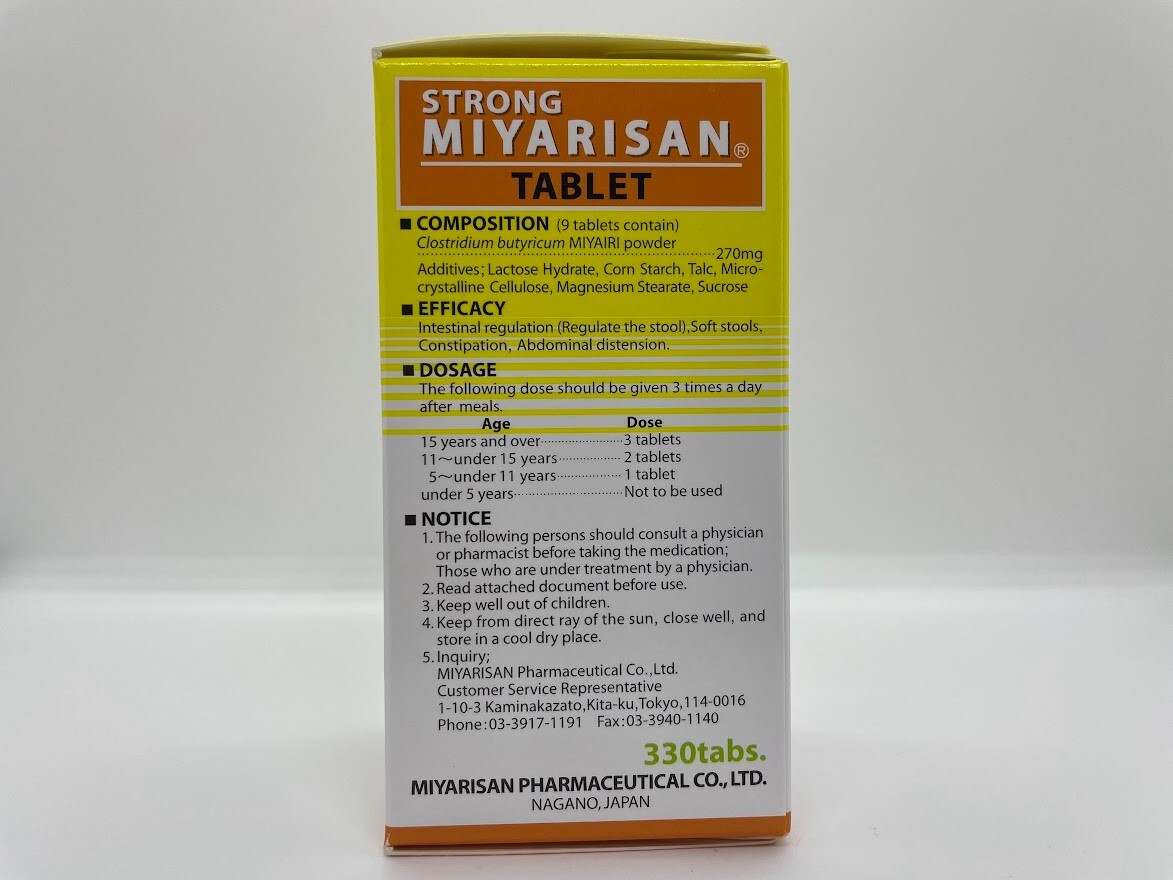 STRONG MIYARISAN 330-Tablet clostridium butyricum
