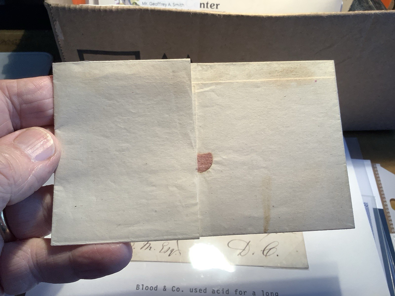 Mid 1800s = Genuine US LOCAL POST Stamp On Cover BLOOD’S 15L13