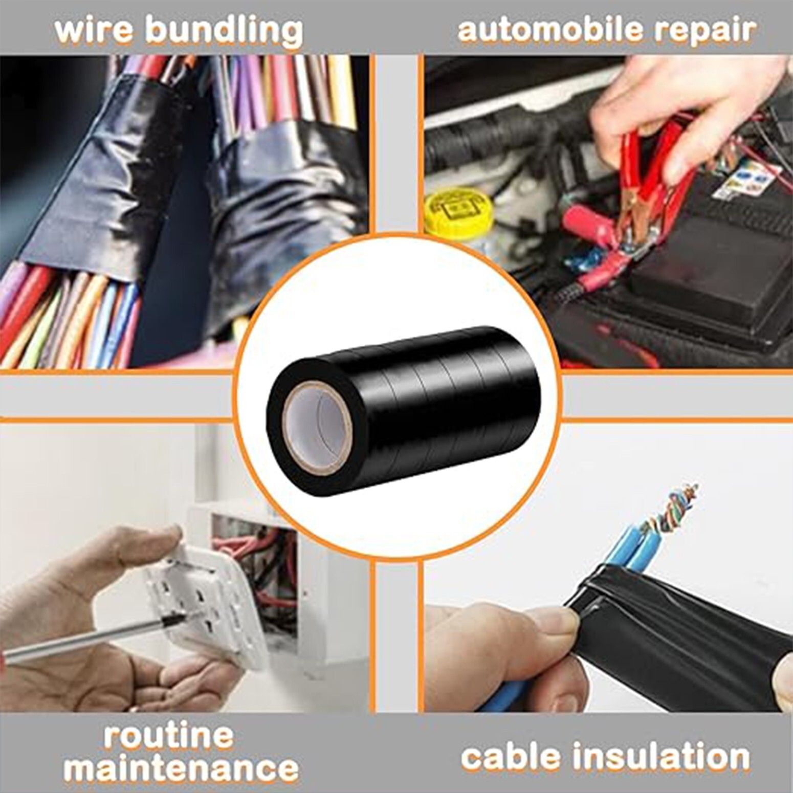 New Electrical Tape Wiring Harness wire (Black, 3/4" W x 20ft L) auto truck