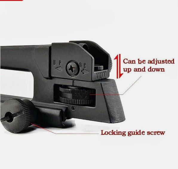 Aluminium Alloy Carry Handle w/ Rear Sight Picatinny Weaver Rail Mount Metal