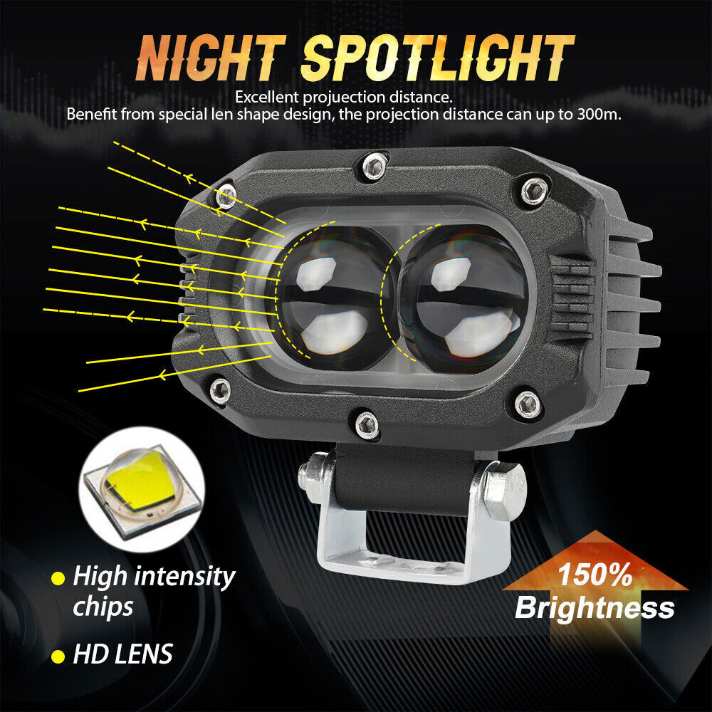 Roof 6D 50" +7" LED Light Bar+4" Dual Color Pods Wire Kit For Can-Am Maverick X3