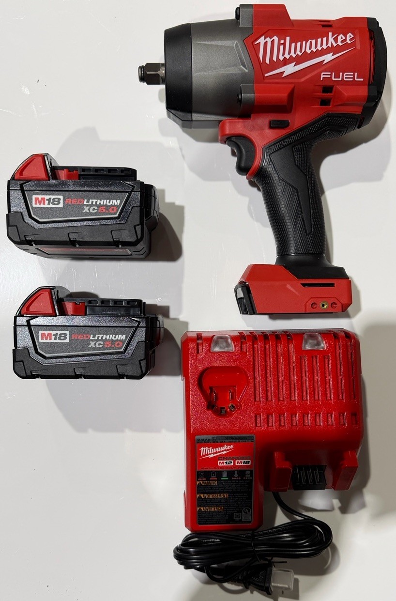 Milwaukee 2967-20 M18 1/2 High Torque Impact w/ 2-5 Amp Batteries + Charger  NEW