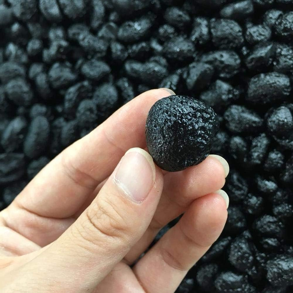 Unique Stones Natural Stone Meteorite Black Tektite Specimen 6Pcs