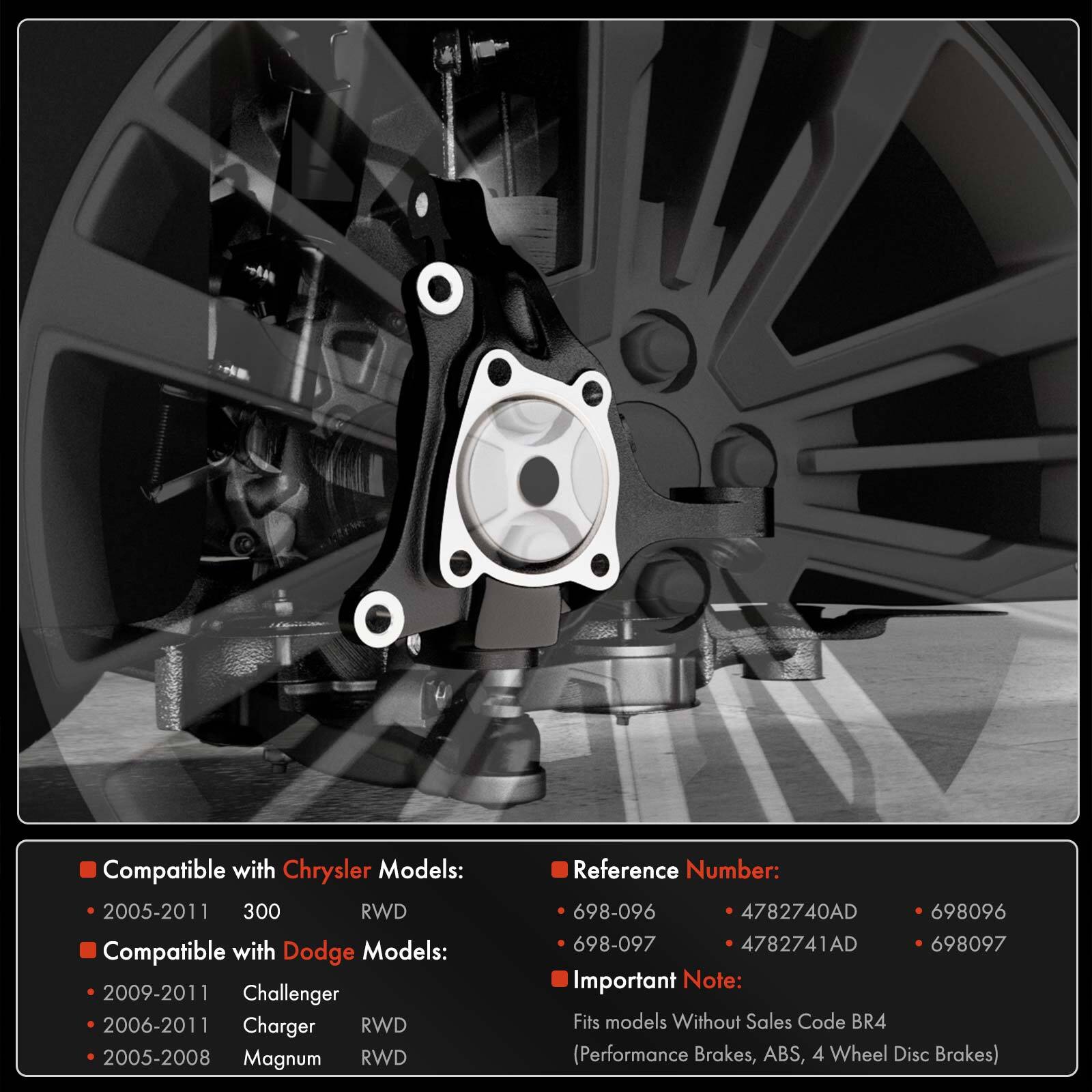 2x Front Side Steering Knuckle for Chrysler 300 Dodge Challenger Charger Magnum