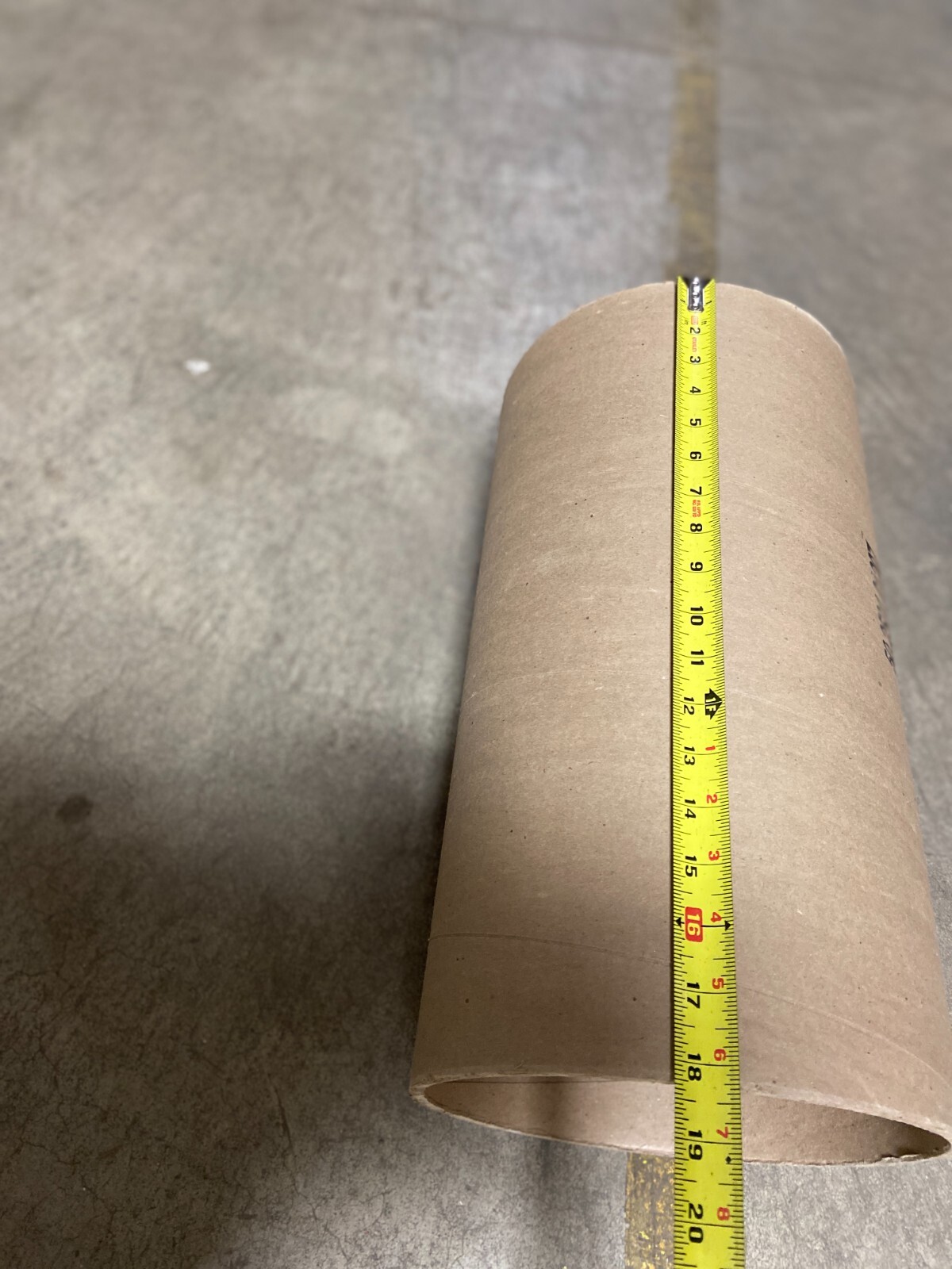 (1)LARGE HARD TO FIND Arts and Crafts Cardboard Tube 18" H x 10" OD X 1/4 Thick