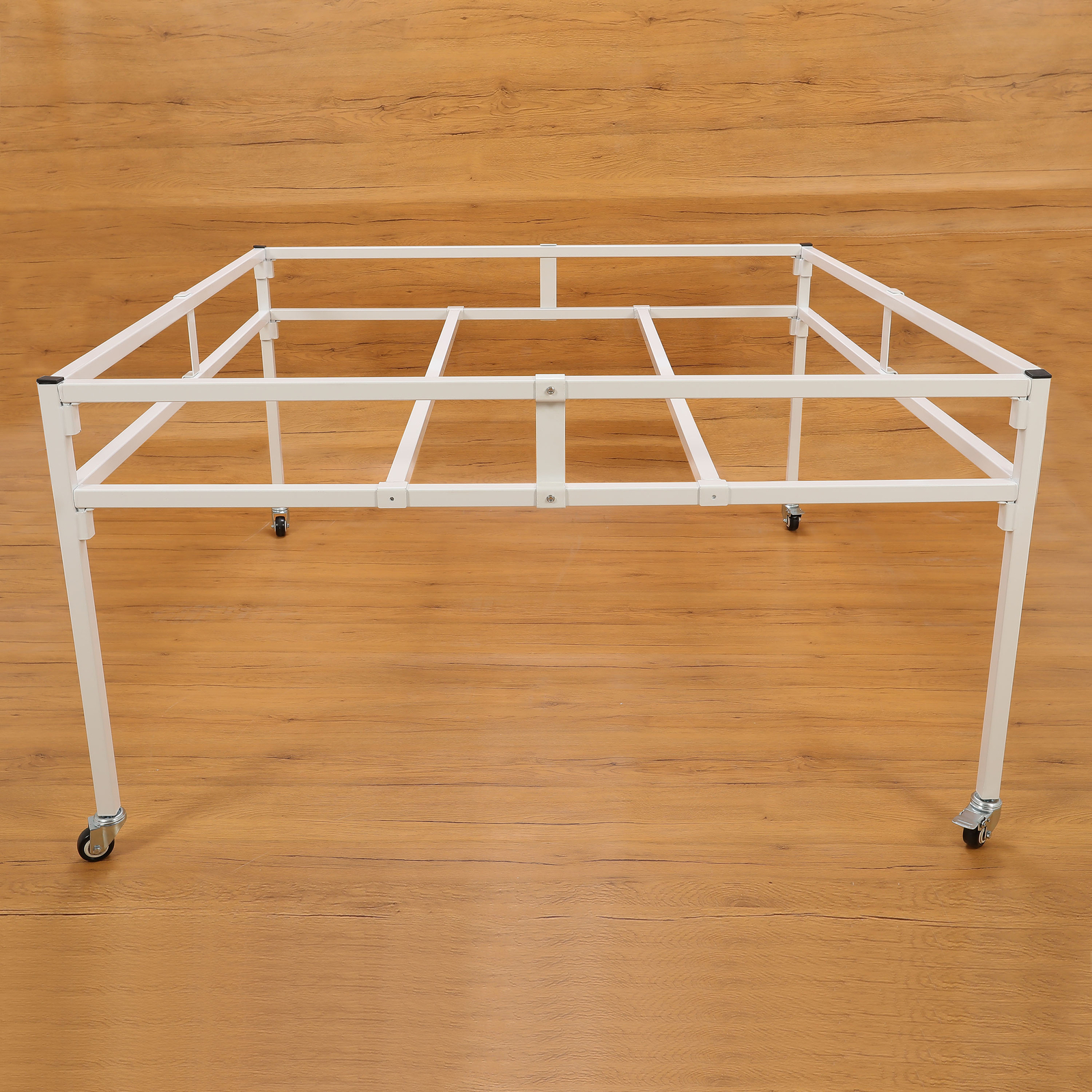 White Rolling Flood Table Stand Hydroponic Germination Trays Plants 4'x8', 4'x4'