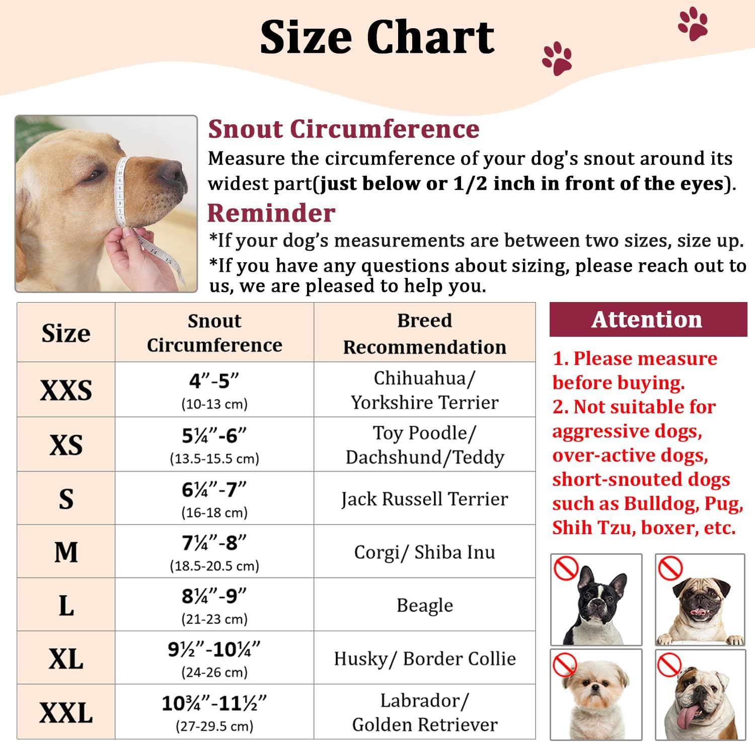 Dog Muzzle, Soft Mesh Muzzles for Small Medium Large Dogs Chihuahua Poodle Husky