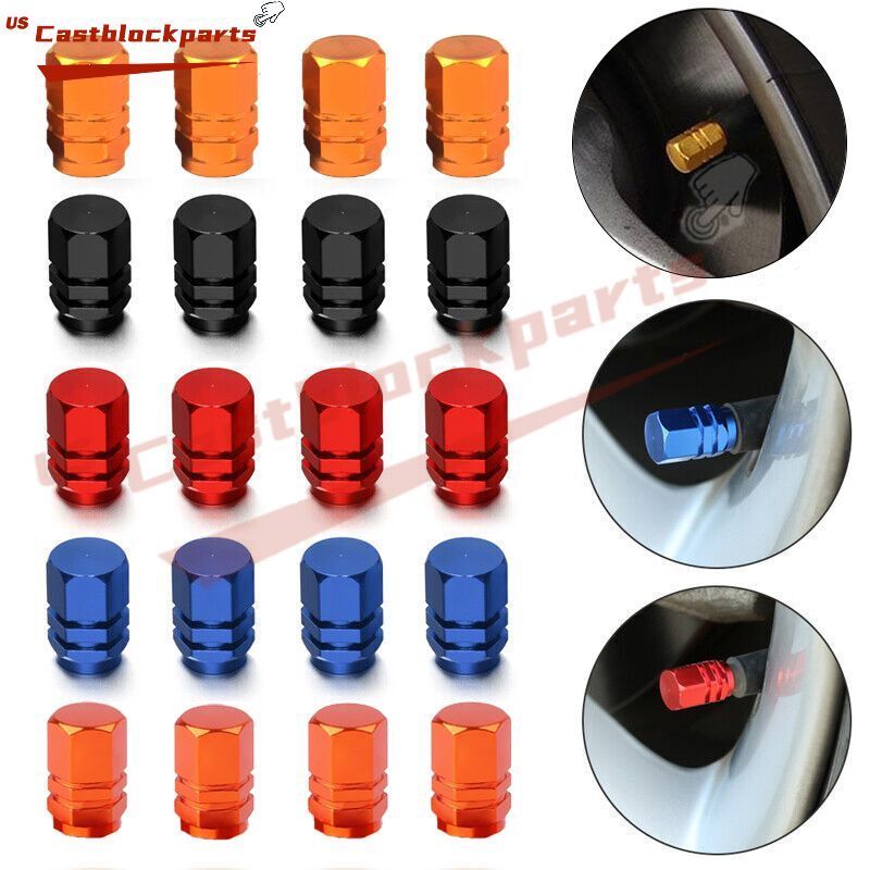 4pcs Aluminum Car Tire Valve Caps Tyre Valve Stem Cover Air Dust Wheel Rim Caps