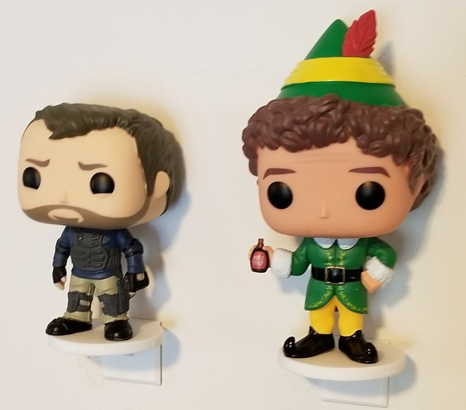 6 Pack White Small no Nail Adhesive Wall Display shelf for figurine Funko Pops!