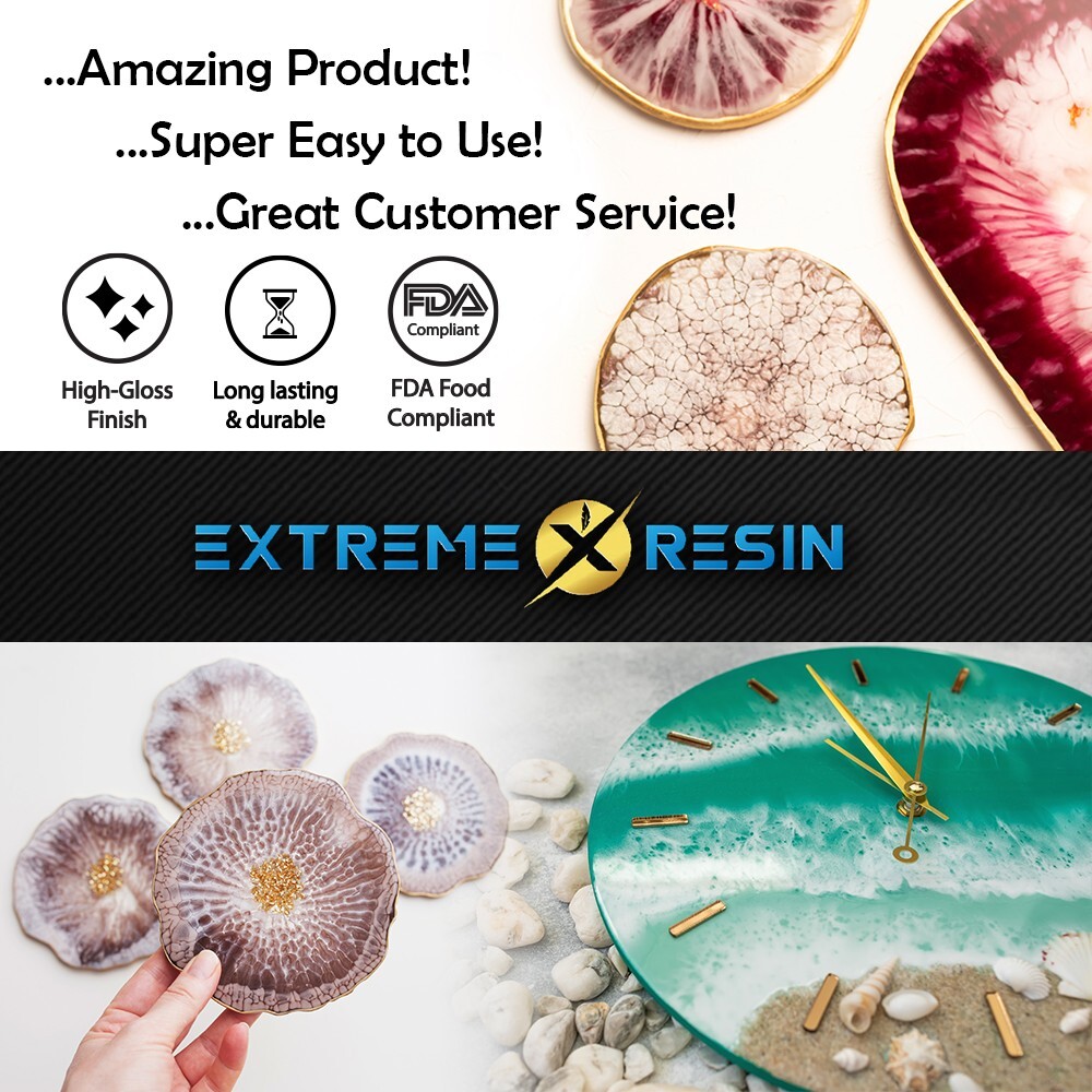 Epoxy resin 1 gallon kit, excellent clarity, clear, easy mixing, free delivery