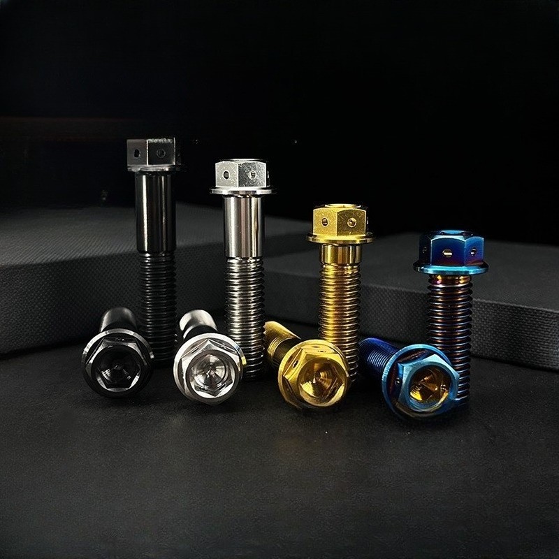 M10 X1.25mm/1.5mm Titanium Bolt Hex Flange Screw 20 25 30 35 40 50 55 70 80 90mm