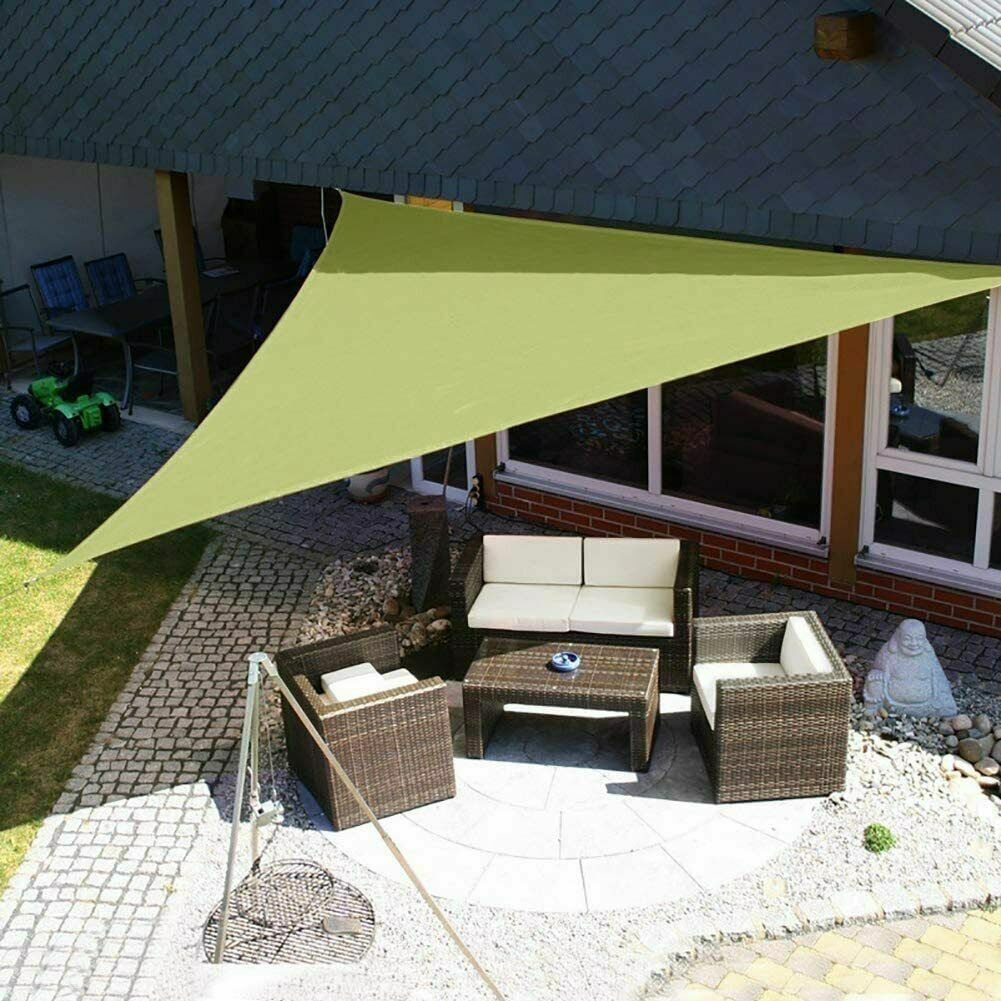 10x10x10 FT Sun Shade Sail Triangle UV Block Durable Awning Canopy Waterproof