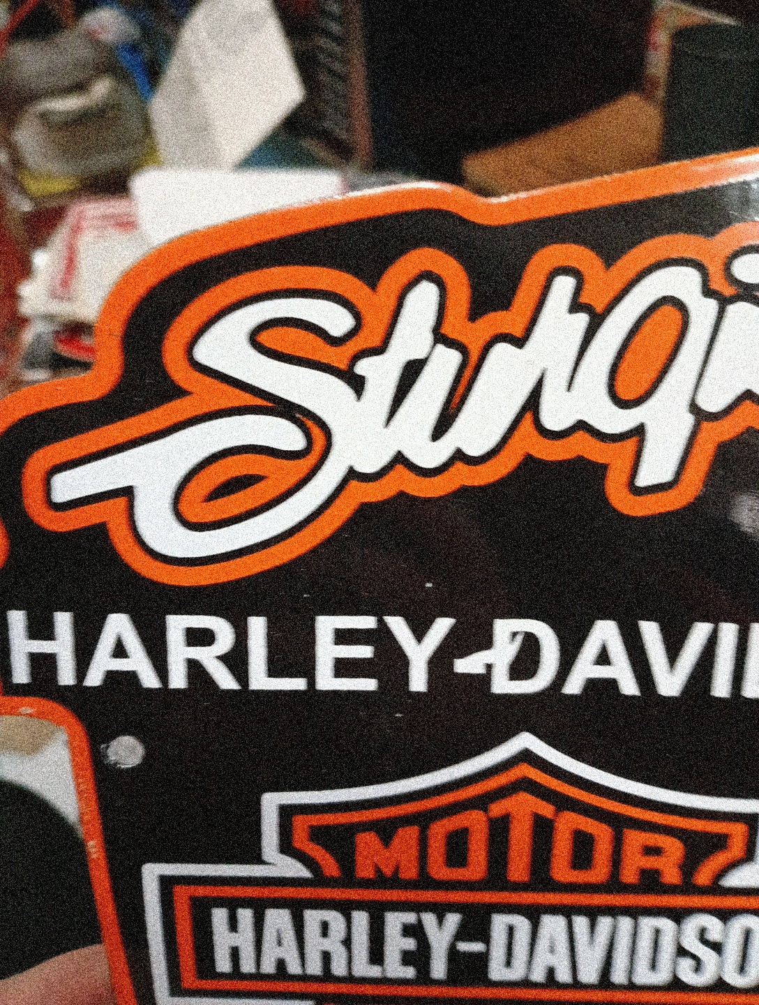 Porcelain Harley Davidson South Dakota Motorcycles Sign