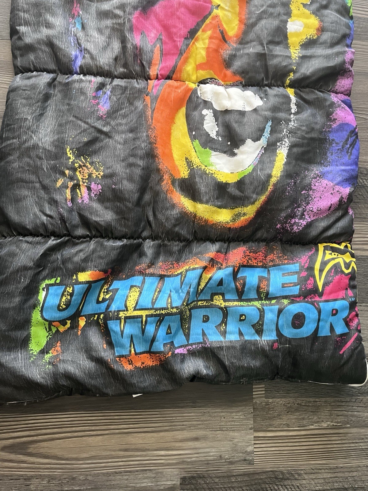 VTG 90s World Wrestling Federation WWF Ultimate Warrior Sleeping Bag RARE 30x57