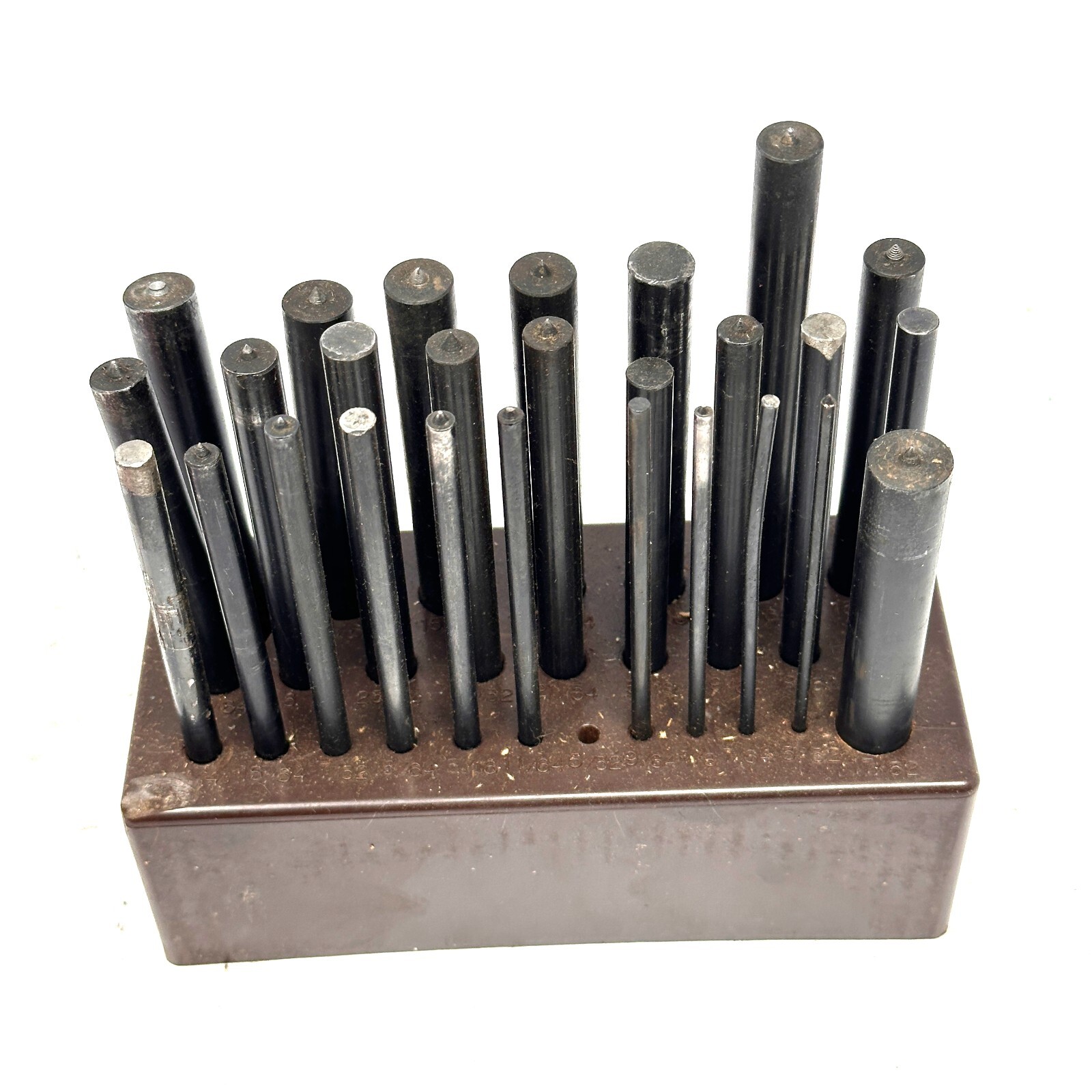 Vintage 27 pc Precision Transfer Punch Set with Stand - 3/32" to 1/2"