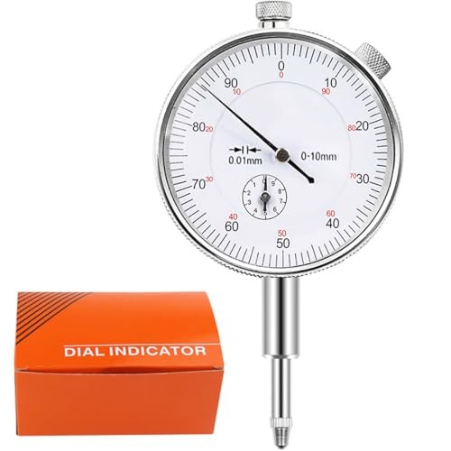 Mechanical Dial Indicator Gauge 0-10mm, High-Precision 0.01mm Resolution,