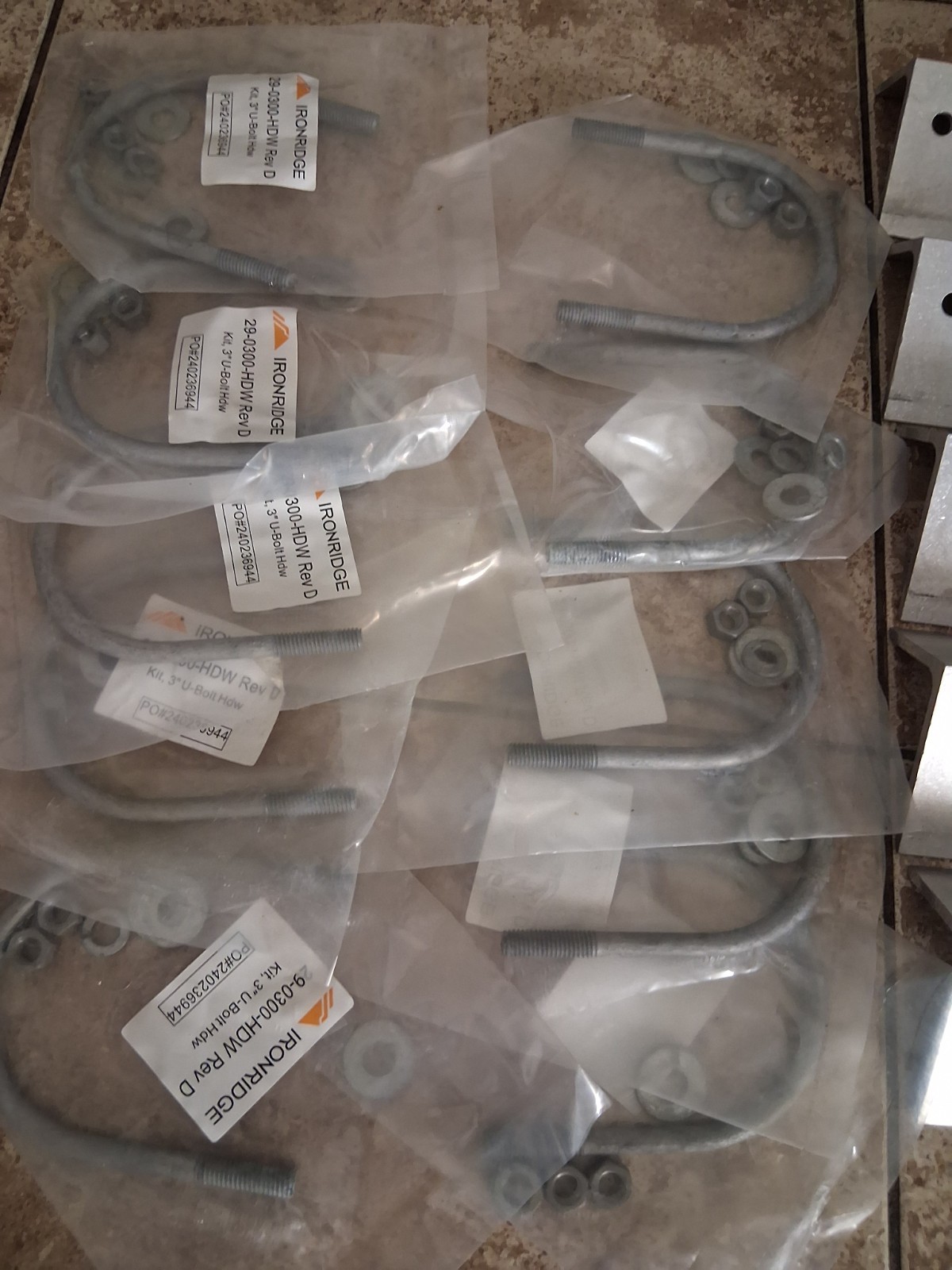 IronRidge SGA Bonding Rail Connector GM-BRC-003 10 L-Brackets,10 U-Bolts, 10 Hdw