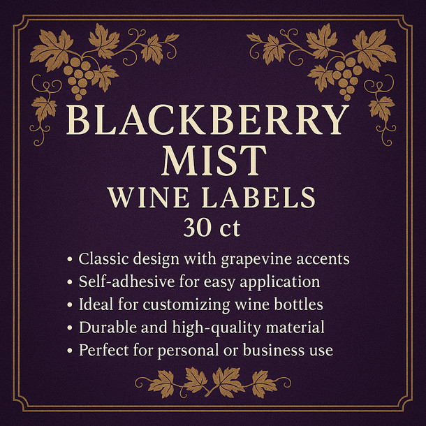 Island Mist Blackberry Mist Wine Labels 30 ct