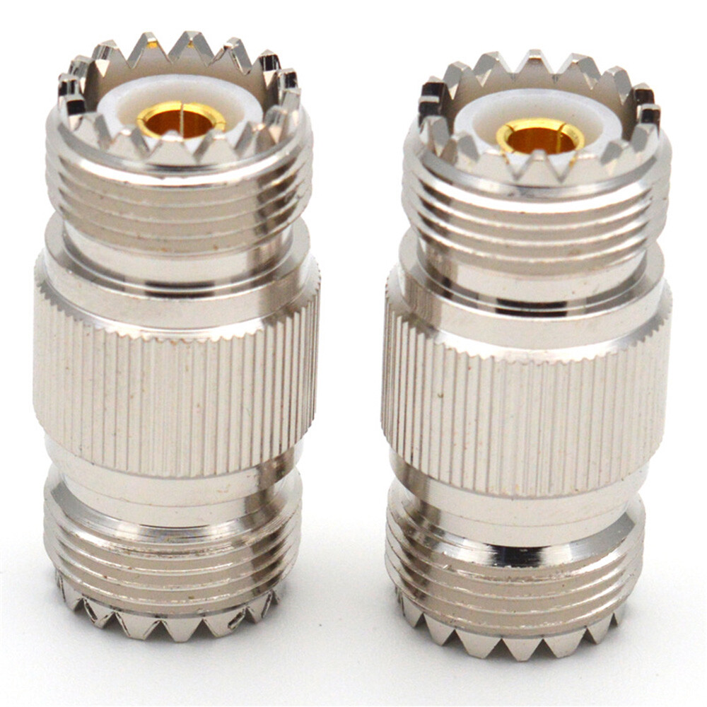 2PCS SO-239 UHF Female to Female Coupler Connector RF Barrel Adapter For PL-259