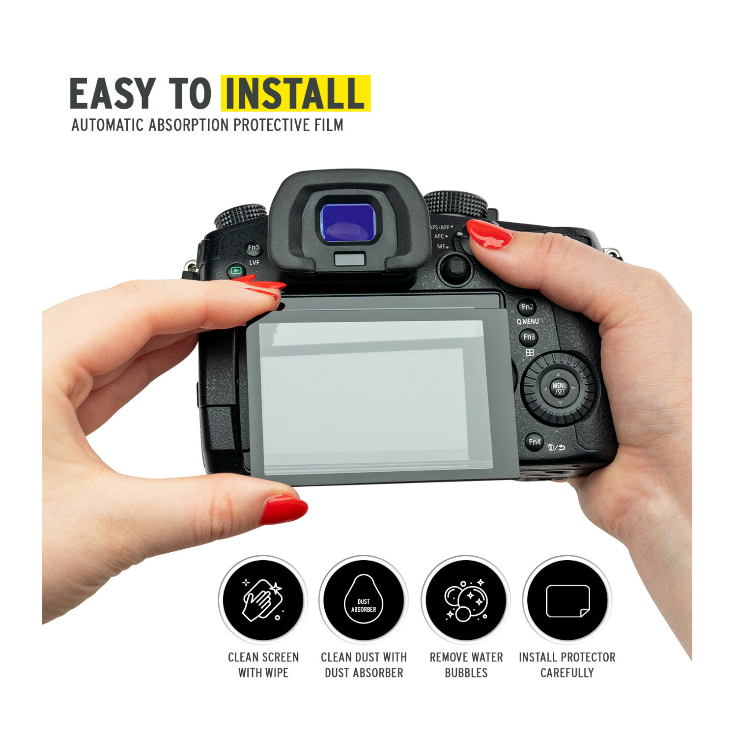 Koah LCD Ultra Armor Screen Protector for Panasonic Lumix DCGH5 and GH5S Camera