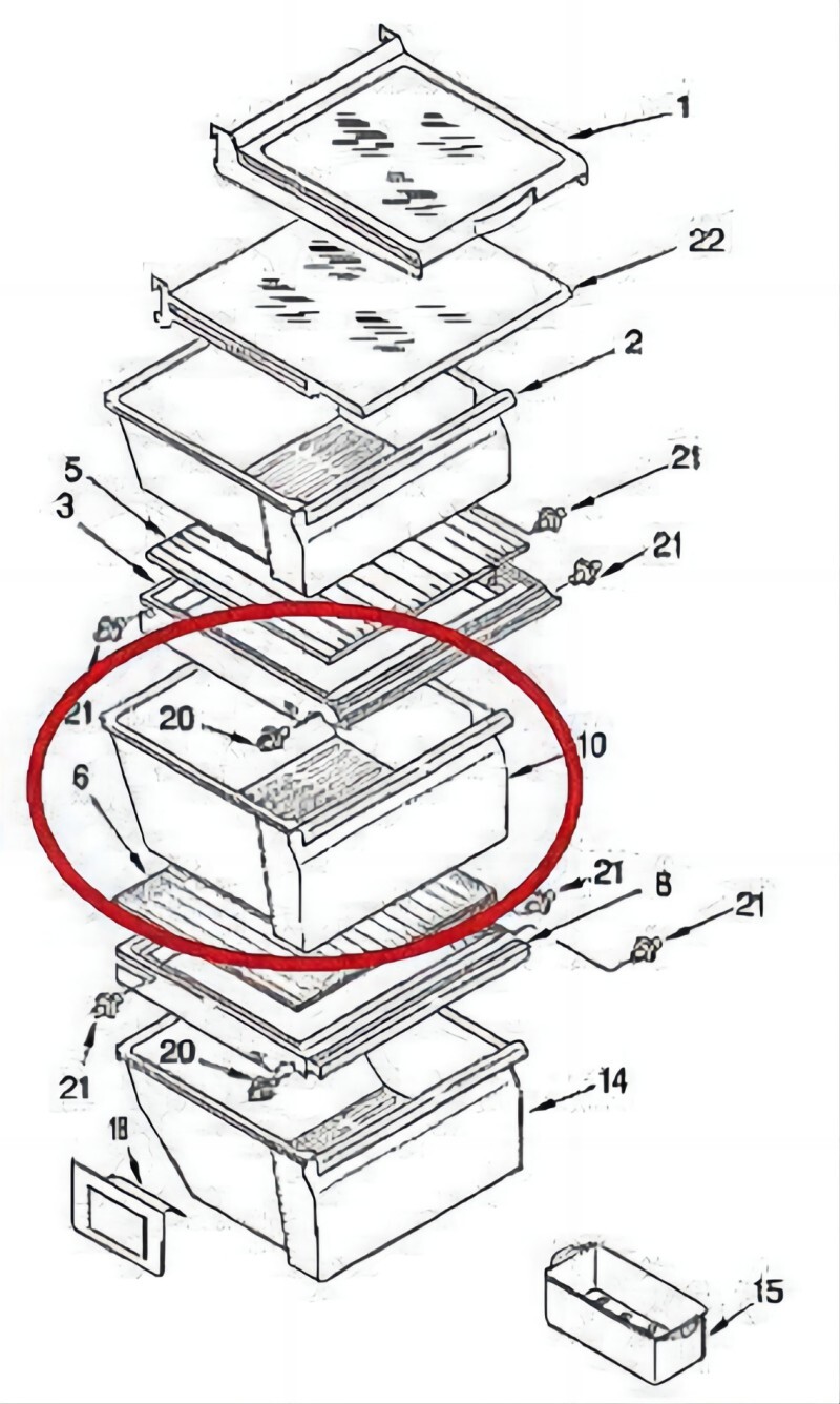Refrigerator Clear Crisper Drawer Polystyrene For Whirlpool WP2188656 PS890591