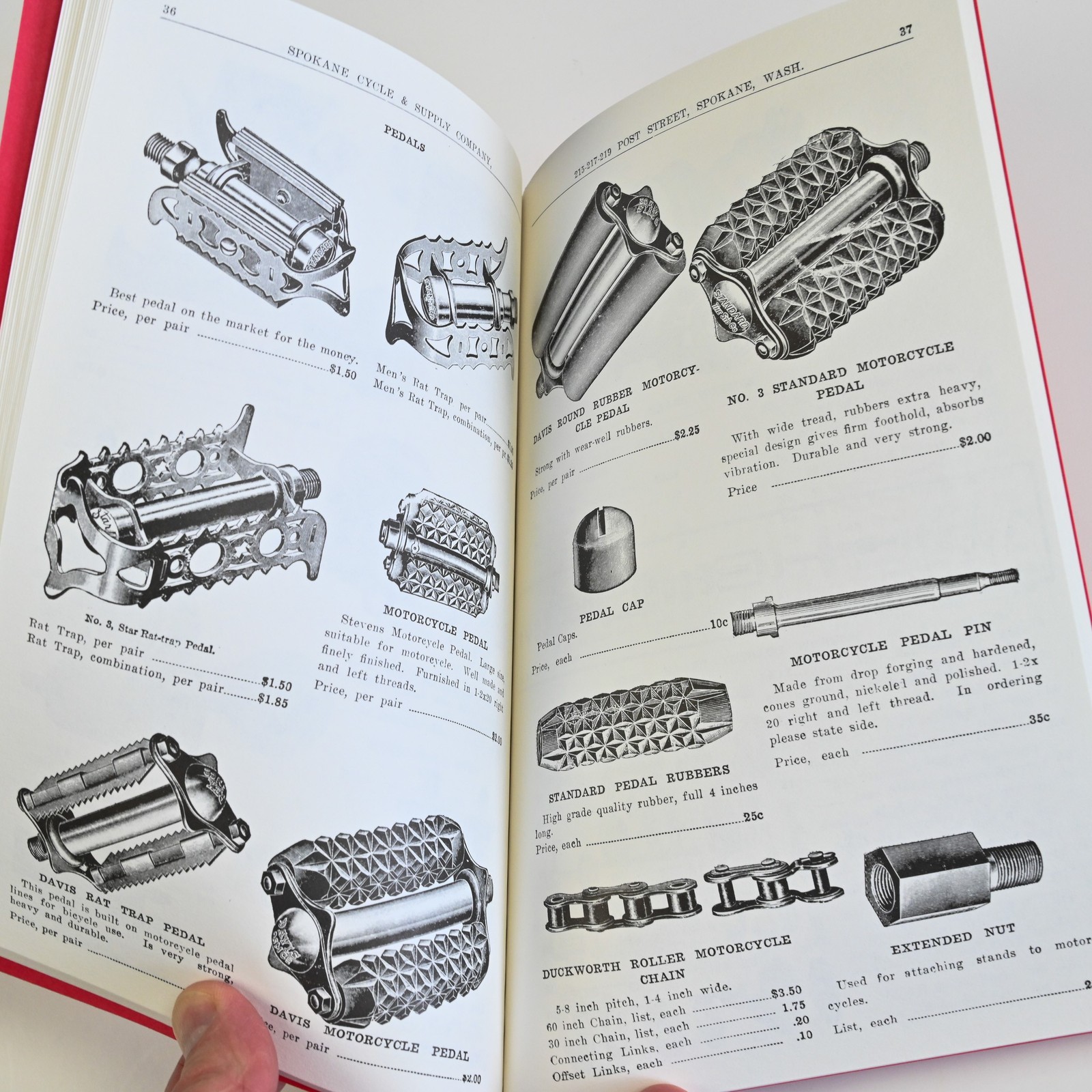 1913 Spokane Cycle Catalog Indian Excelsior Motorcycle - Antique Vintage Bicycle