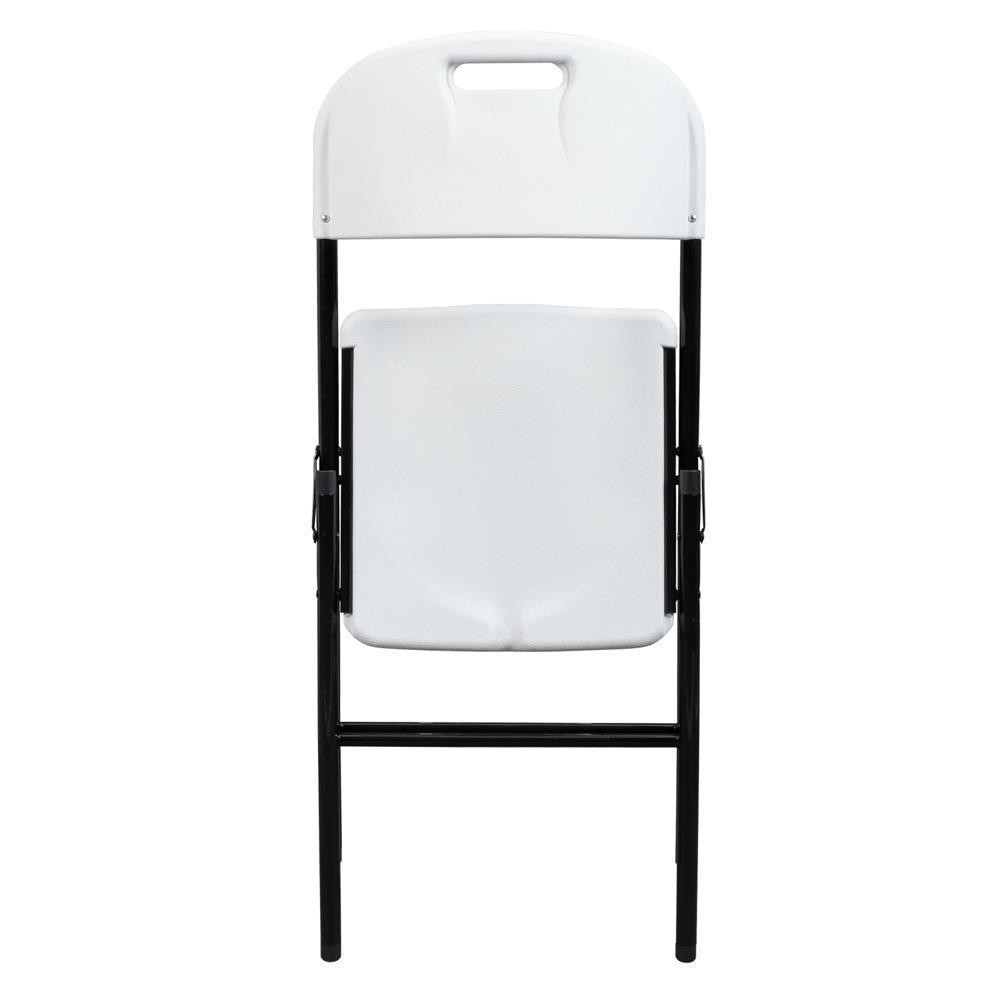 4Pcs Plastic Folding Chairs Stackable Garden Patio Wedding Party Chair White