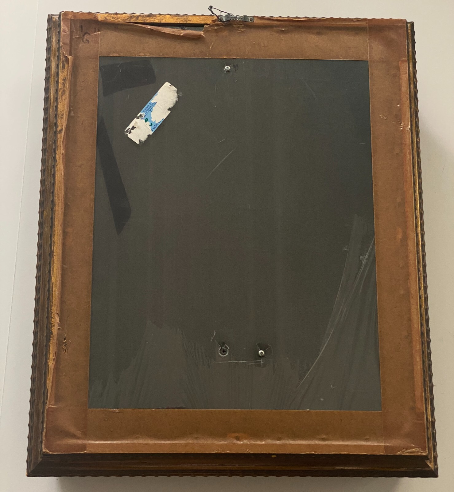 Vintage African Tribal Figure Statue Maternity Fertility Framed Shadow Box Large