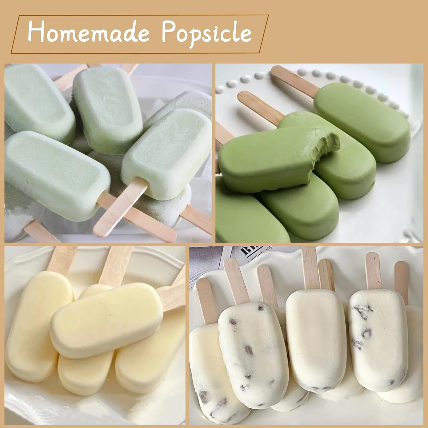 100Pcs Jumbo Wooden Craft Sticks Popsicle Stick 6” Long X 3/4”Wide Treat Ice Pop