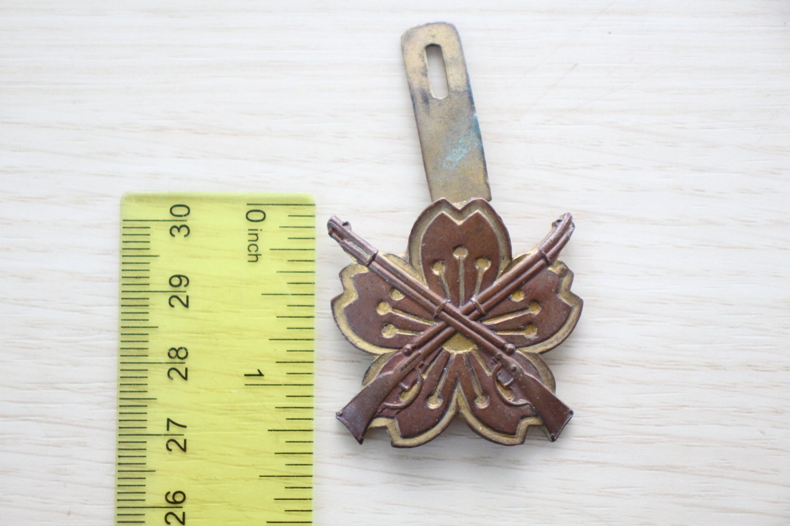 WWII Japanese Army Rifle Marksmanship Badge Missing Loop Imperial Japan J35